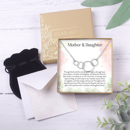 Mother & Daughter Four Circles Necklace