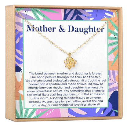 Mother & Daughter Lotus Necklace