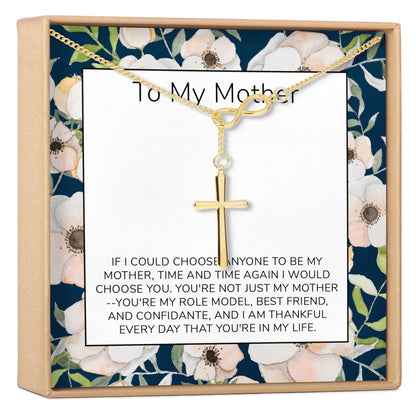 Mother Infinity Cross  Necklace