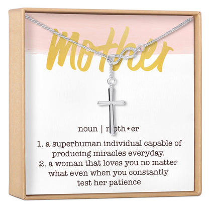 Mother Infinity Cross  Necklace