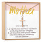 Mother Infinity Cross  Necklace