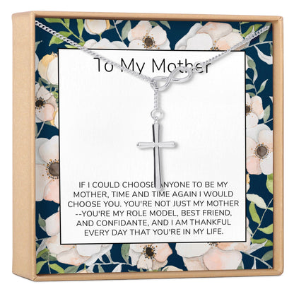 Mother Infinity Cross  Necklace