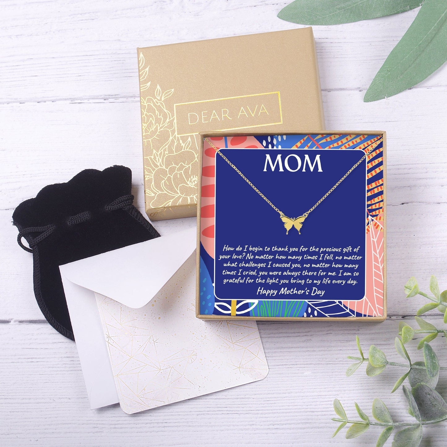 Mother's Day Butterfly Pendant Necklace