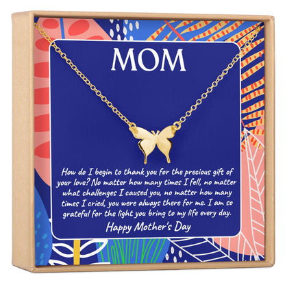 Mother's Day Butterfly Pendant Necklace