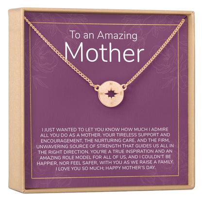 Mother's Day Gift From Husband Compass Necklace