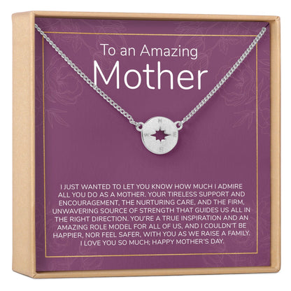 Mother's Day Gift From Husband Compass Necklace