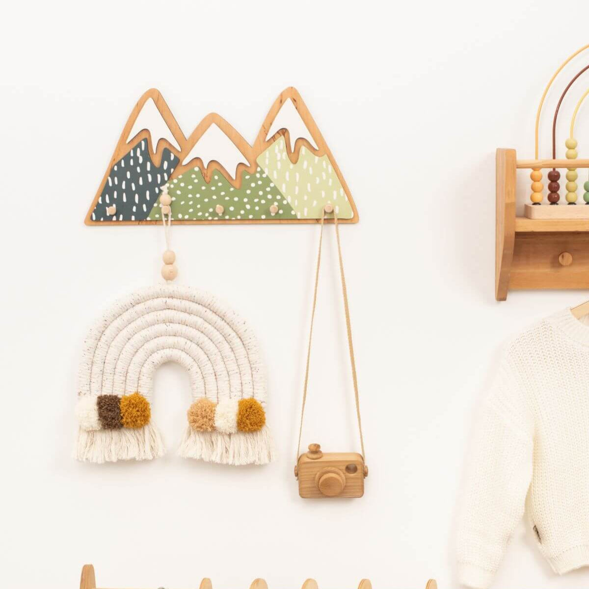 Nursery Mountain Wall Hooks