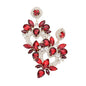 Multi Stone Statement Dangle Evening Earrings