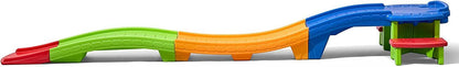 Multicolor ATV-Style Red Car Toy Set for Kids - Roller Coaster Track Ride-On Fun!