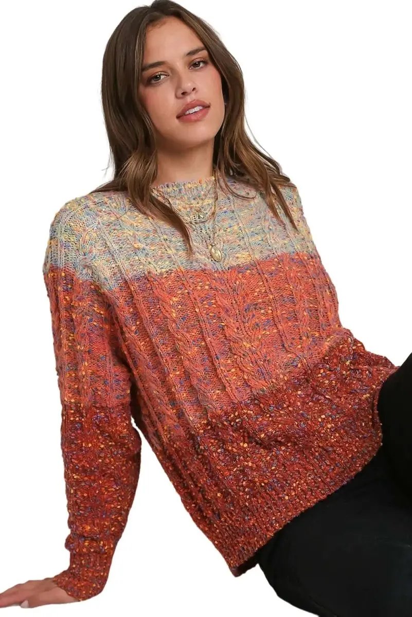 Sweaters Love Salve Confetti Wool Sweater Women's Daily Casual Knit Top - Soft & Colorful