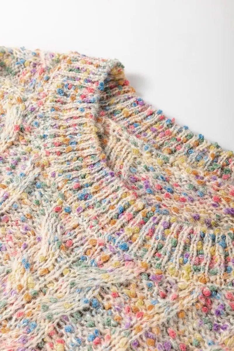 Sweaters Love Salve Confetti Wool Sweater Women's Daily Casual Knit Top - Soft & Colorful