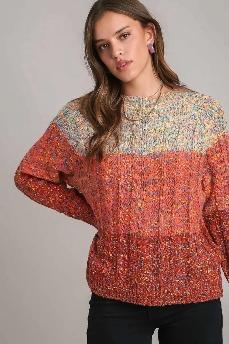 Sweaters Love Salve Confetti Wool Sweater Women's Daily Casual Knit Top - Soft & Colorful