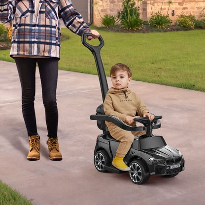 Music-Infused Ride-On Car with Safety Bar for Toddlers and Kids