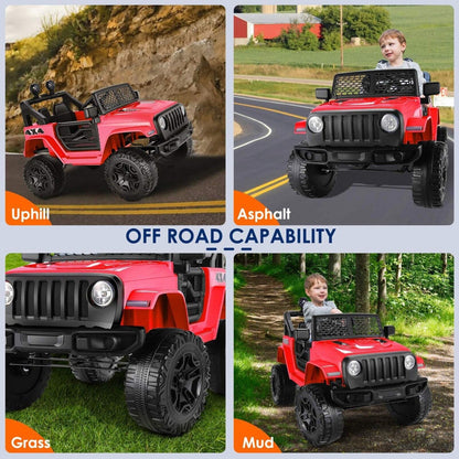 12V/24V Battery-Powered Jeep with High-Power Wheels and Music for Endless Fun!