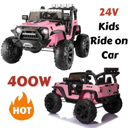 12V/24V Battery-Powered Jeep Ride-On Car with Music for Kids - Fun and Exciting!