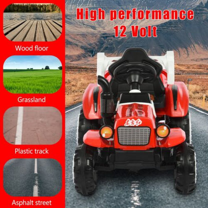 Musical Electric Tractor with Detachable Trailer - Perfect Gift for Kids with Lights and Sounds