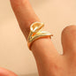 Delicate Lily Petal Flower Ring for Women