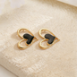 Sweet Hollow Heart Pendant Necklace & Earrings Set