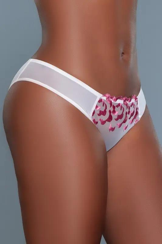 Pants Premium BE WICKED Nadine Panty L - Black Floral Embroidery Lingerie