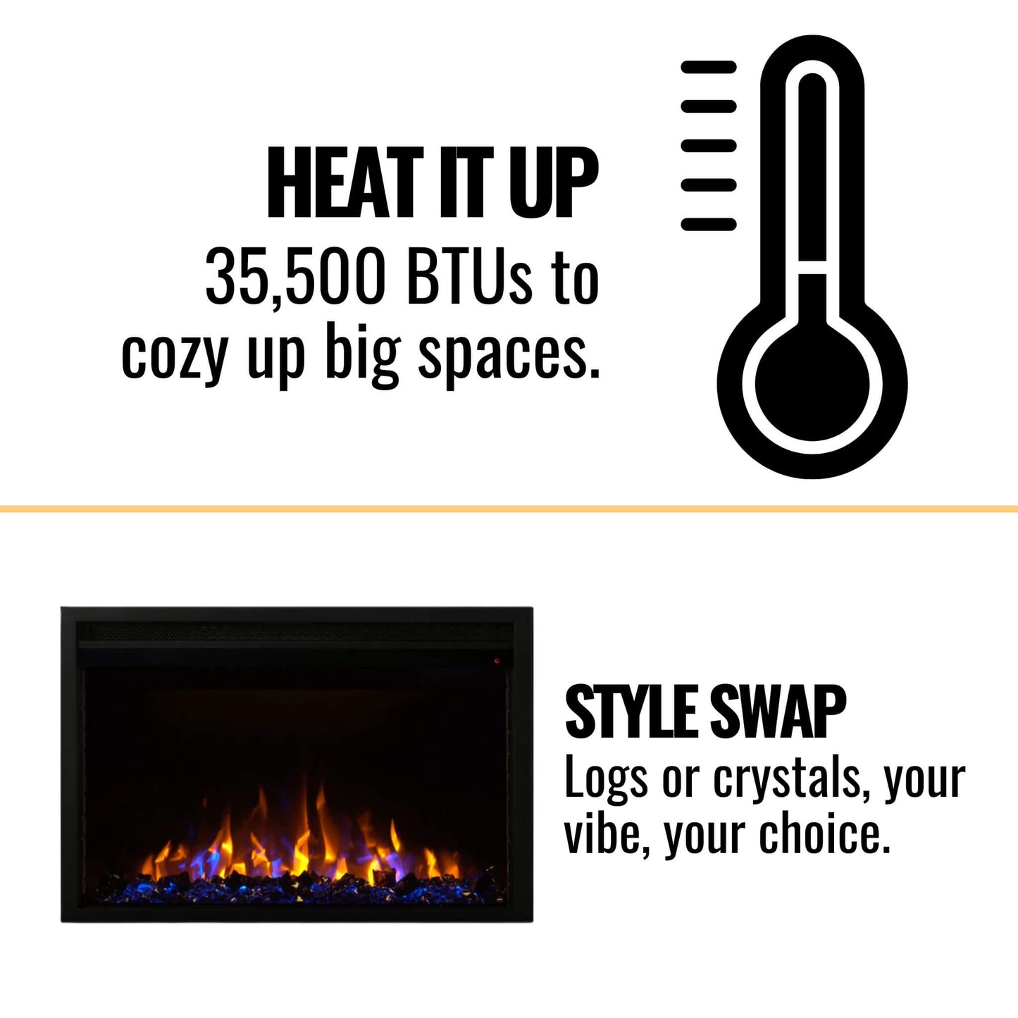 Napoleon Cineview Self-Trimming Electric Fireplace Insert, 30" [NEFB30H] (SAK31022)