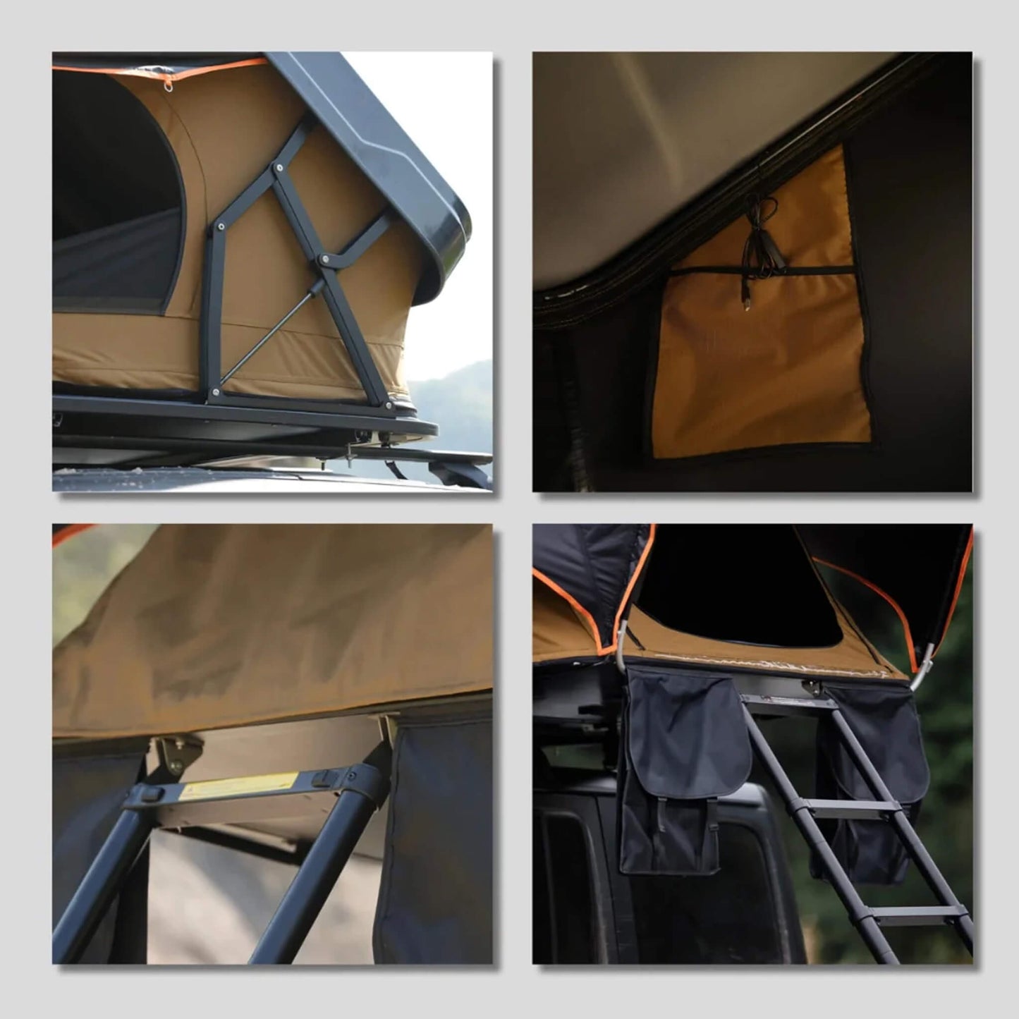 Naturnest Sirius 2 Plus XL Premium 4-Person Clamshell Rooftop Tent (SAK74092)