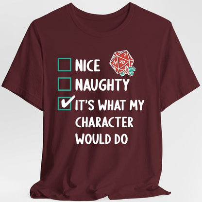 Naughty & Nice Christmas D&D T-Shirt
