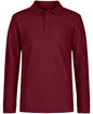 Nautica Boys' School Uniform Long Sleeve Polo Shirt, Button Closure, Comfortable, Breathable Fabric 6 Burgundy - # BOAA1150001