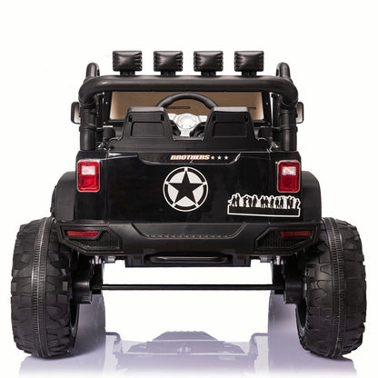 24V Electric Ride On Jeep Toy Car with USB, Bluetooth, and Remote Control for Kids