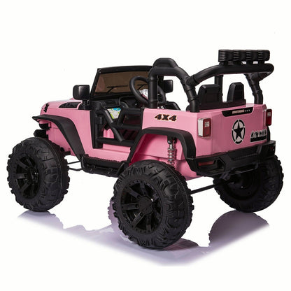 24V Electric Ride On Jeep Toy Car with USB, Bluetooth, and Remote Control for Kids