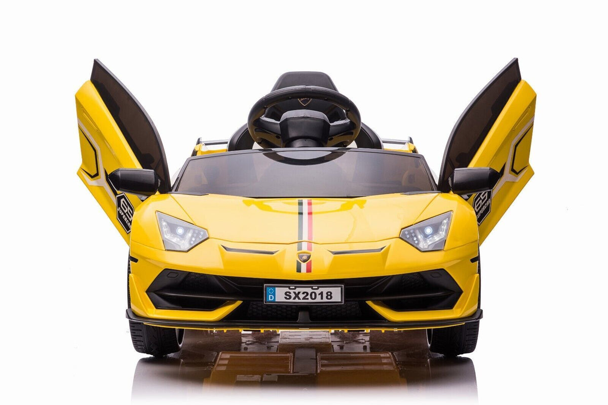 12V Lamborghini Electric Ride On Car for Kids with Remote Control, MP3 Player, and LED Lights