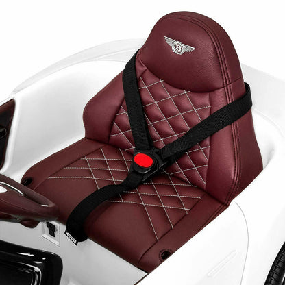 Premium White Bentley Style Kids Electric Ride On Car with Remote Control - Perfect Gift for Children