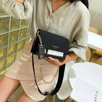 New Look Contrast Color Scrub Leather Crossbody Bags For Women And Girls Simple Chain Shoulder Bag , Purses And Handbags For Ladies