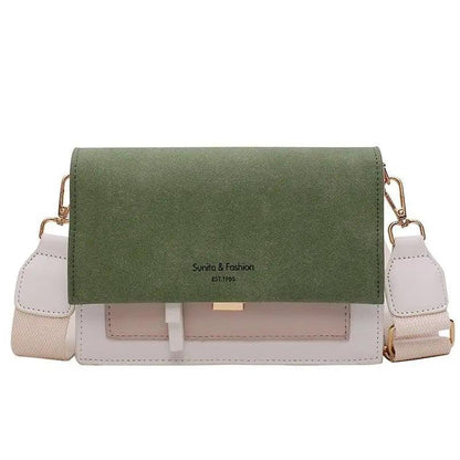 New Look Contrast Color Scrub Leather Crossbody Bags For Women And Girls Simple Chain Shoulder Bag , Purses And Handbags For Ladies