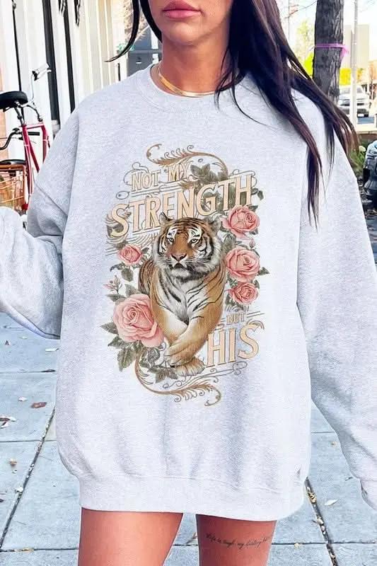 Color Bear Tiger Graphic Unisex Sweatshirt Oversized