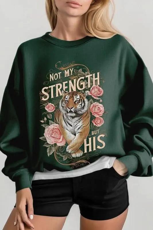 Color Bear Tiger Graphic Unisex Sweatshirt Oversized