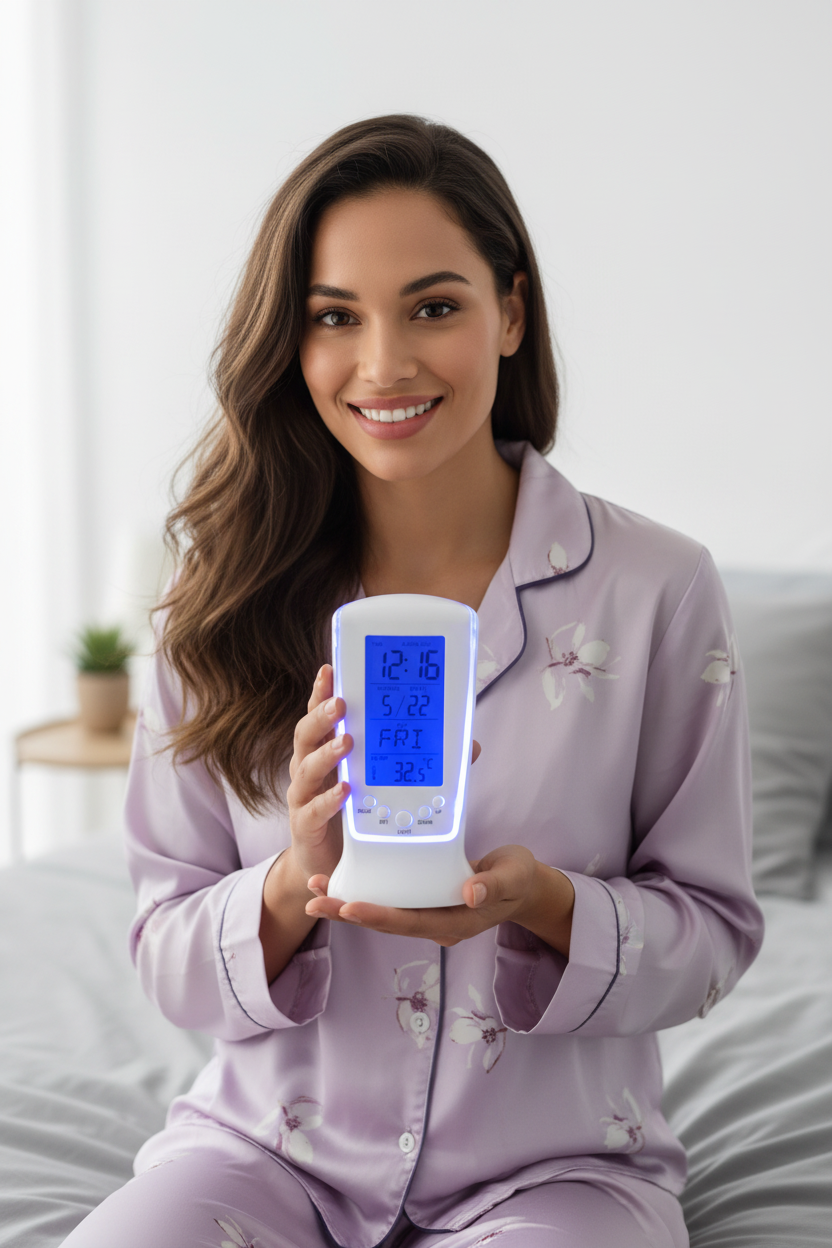 NOVA Multi-Function LED Digital Clock with Alarm, Temperature Display, and USB Charging Port