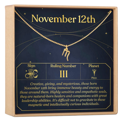 November 12th Scorpio Necklace