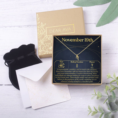November 19th Scorpio Necklace