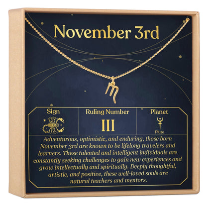 November 3rd Scorpio Necklace