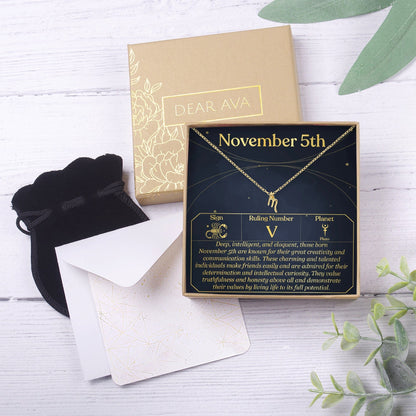 November 5th Scorpio Necklace
