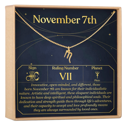 November 7th Scorpio Necklace