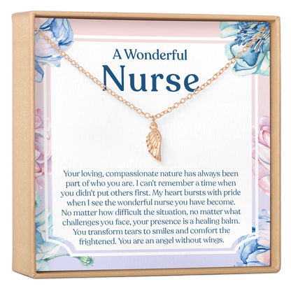 Nurse Wing Pendant Necklace