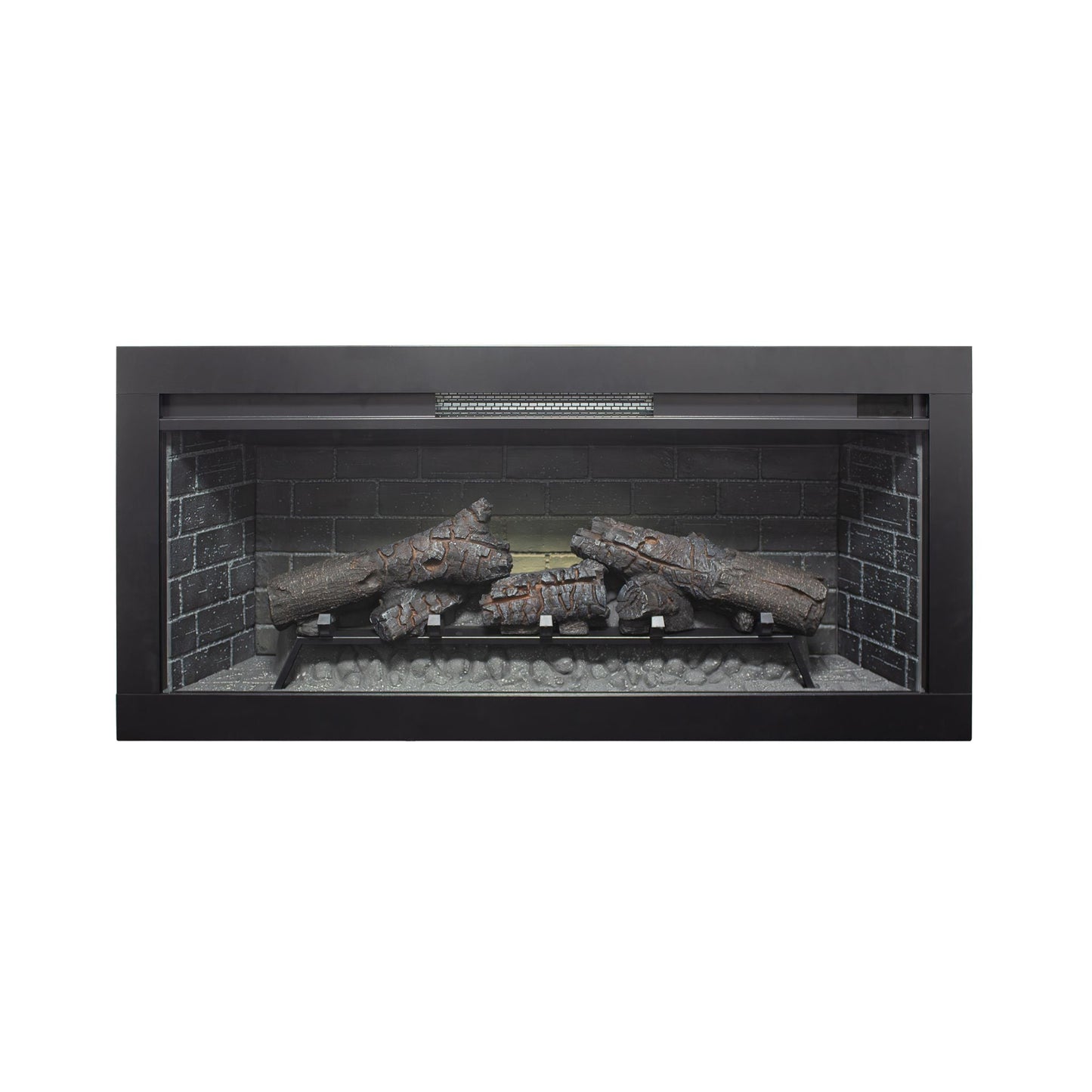 Nuvia 36-Inch Electric Antique Black Touch Panel Infrared Fireplace Insert With Removable Trim Kit (SAK84610)