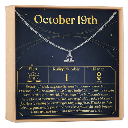 October 19th Libra Necklace