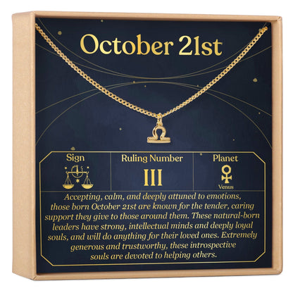 October 21st Libra Necklace