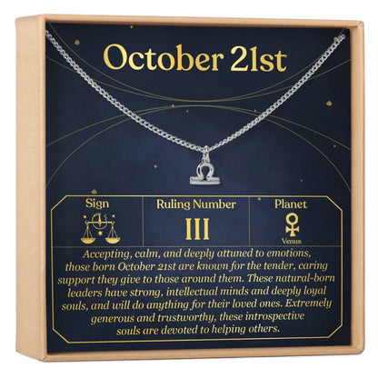 October 21st Libra Necklace