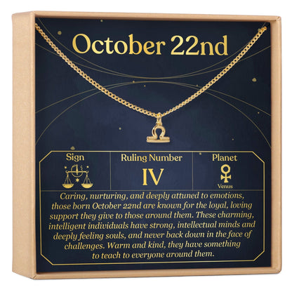 October 22nd Libra Necklace