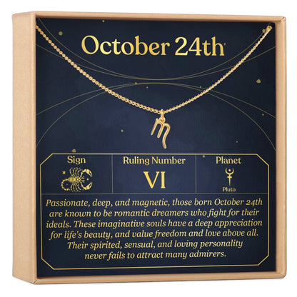 October 24th Scorpio Necklace