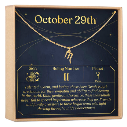October 29th Scorpio Necklace