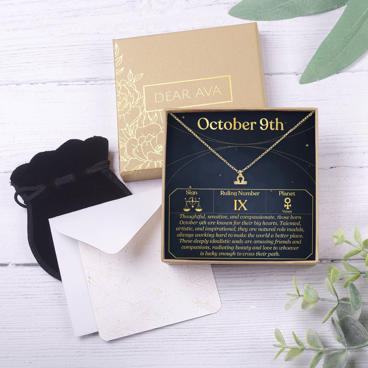 October 9th Libra Necklace